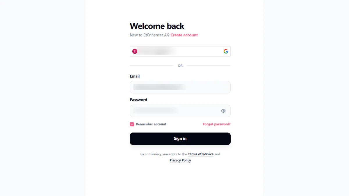 1. Sign in and open Account.