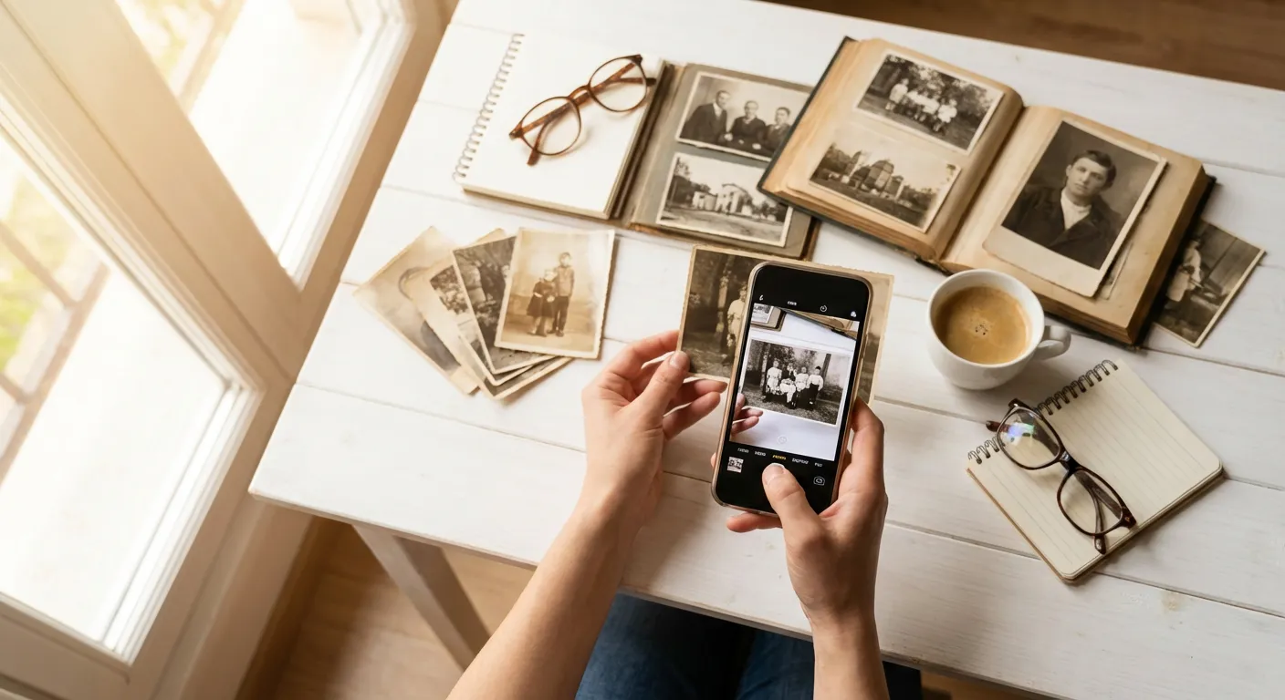 Digitizing old photos with smartphone