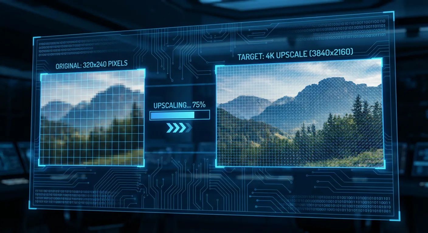 Photo upscaling technology visualization