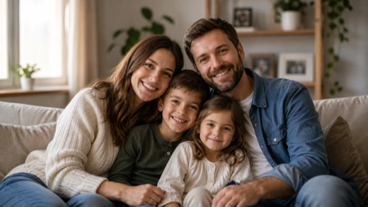AI aile fotoğrafı önce sonra