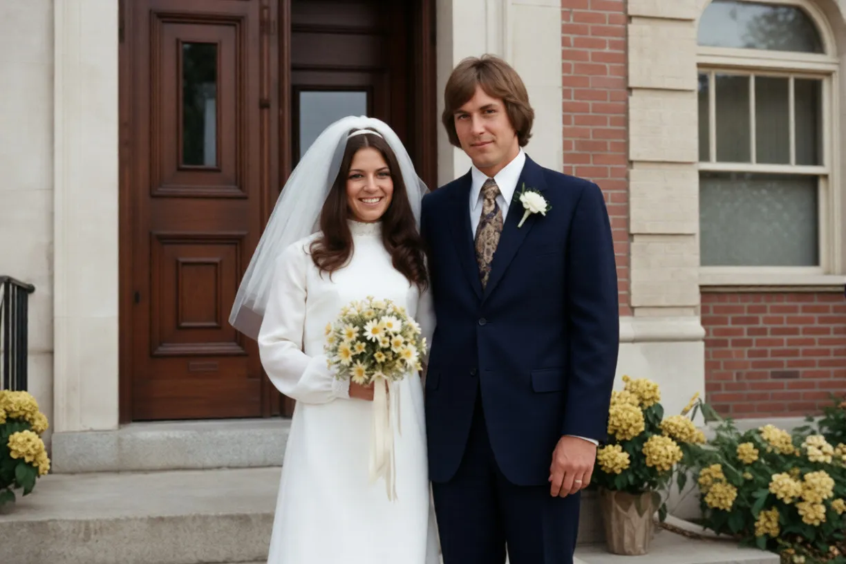 Restored faded wedding photo result