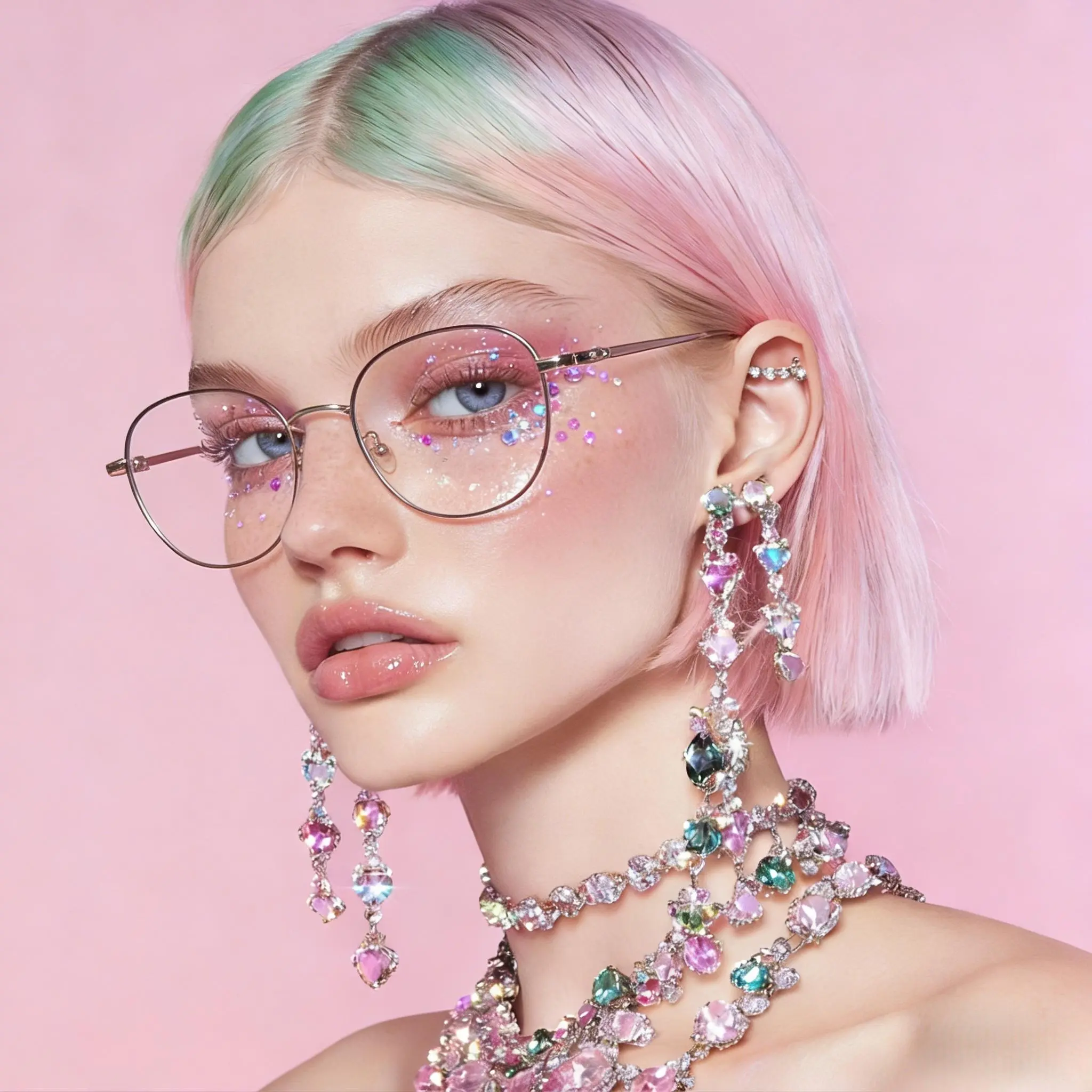 пример удаления бликов с очков