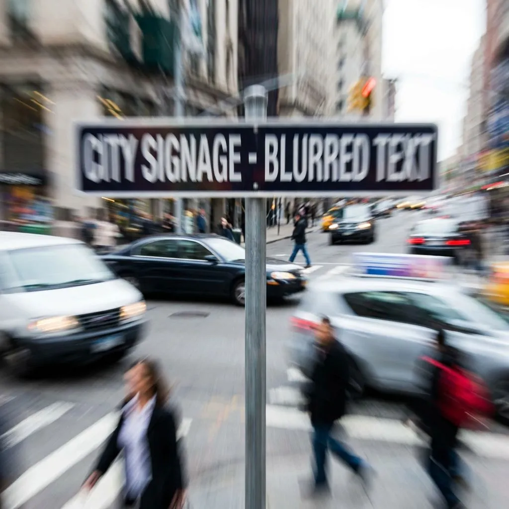 Motion-blurred text in a photo recovered with AI text sharpening